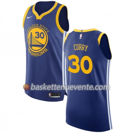 Maillot Basket Golden State Warriors Stephen Curry 30 Nike 2017-18 Bleu Swingman - Homme